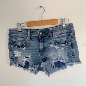 Distressed American Eagle jean shorts